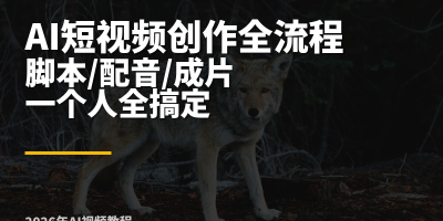 2026年AI短视频创作全流程教程：从脚本、配音到成片，一个人用AI搞定短视频全流程