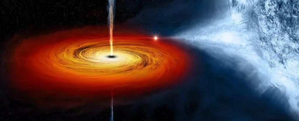 宇宙战士，超大质量黑洞在遥远星系中忽明忽暗频频摇曳