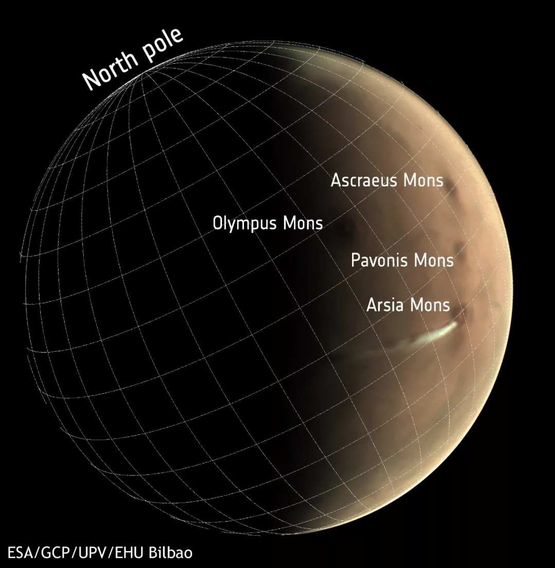 第一宇宙速度公式，火星巨型火山发现1500公里神秘羽状云