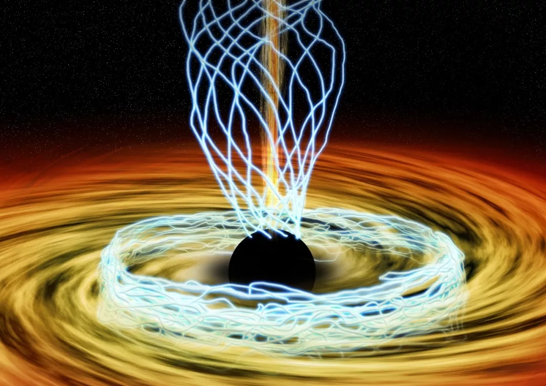 宇宙之匙，天文学家震惊！首次发现黑洞行使磁场进食