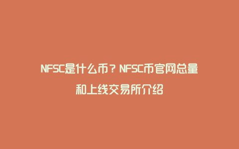 NFSC是什么币？NFSC币官网总量和上线交易所介绍