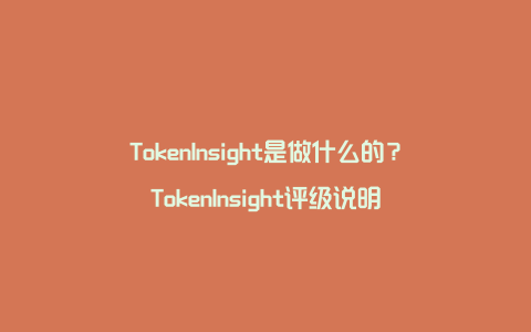 TokenInsight是做什么的？TokenInsight评级说明