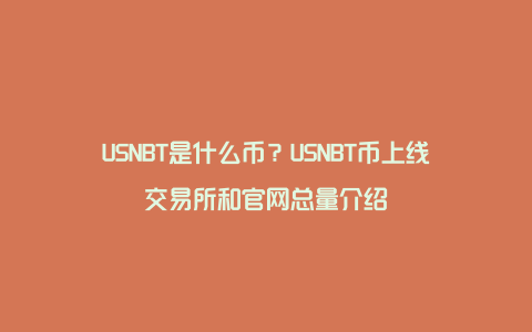 USNBT是什么币？USNBT币上线交易所和官网总量介绍