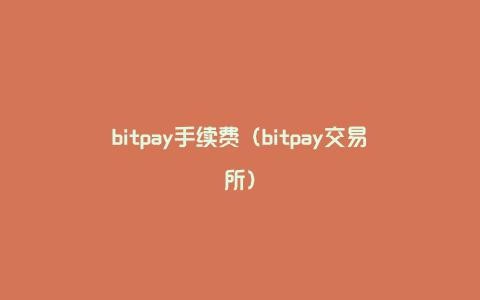 bitpay手续费（bitpay交易所）