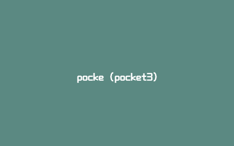 pocke（pocket3）