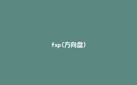 fxp(方向盘)