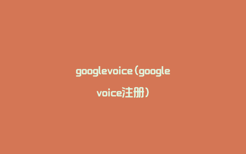 googlevoice(googlevoice注册)