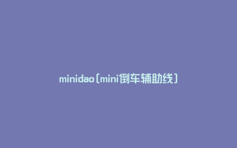 minidao[mini倒车辅助线]