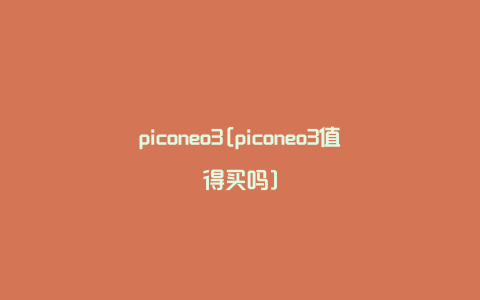 piconeo3[piconeo3值得买吗]